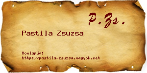 Pastila Zsuzsa névjegykártya